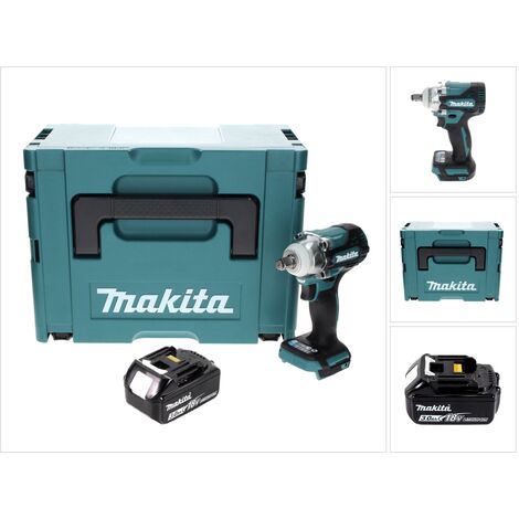 Makita DTW 300 F1J Visseuse à chocs sans fil 18 V 330 Nm 1/2" brushless + 1x Batterie 3,0 Ah + Makpac - sans chargeur