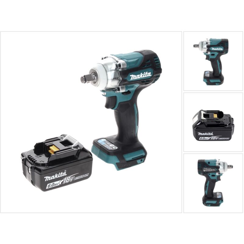 Dtw 300 G1 Visseuse à chocs sans fil 18 v 330 Nm 1/2' brushless + 1x Batterie 6,0 Ah - sans chargeur - Makita