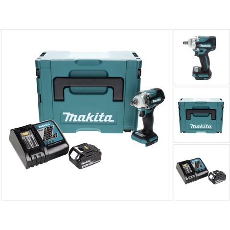 Makita DTW 300 RF1J Akku Schlagschrauber 18 V 330 Nm 1/2" Brushless + 1x Akku 3,0 Ah + Ladegerät + Makpac