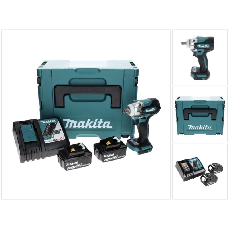 Dtw 300 rmj Visseuse à chocs sans fil 18 v 330 Nm 1/2' Brushless + 2x Batteries 4.0 Ah + Chargeur + Makpac - Makita
