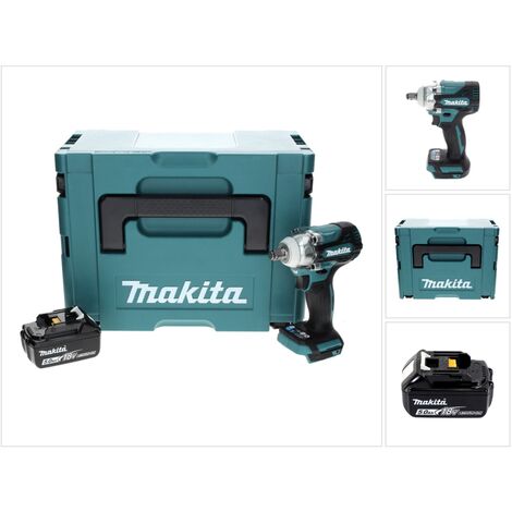 Makita DTW 300 T1J Akku Schlagschrauber 18 V 330 Nm 1/2" Brushless + 1x Akku 5,0 Ah + Makpac - ohne Ladegerät
