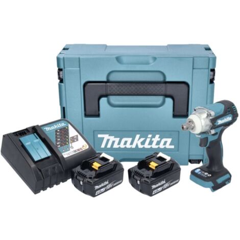 Makita DTW 301 RMJ Clé à choc sans fil 18 V 330 Nm 1/2" Brushless + 2x batterie 4,0 Ah + chargeur + Makpac