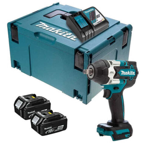 Makita DTW 700 RMJ Visseuse à choc sans fil 18 V 700 Nm 1/2'' XPT Brushless + 2x batterie 4,0 Ah + chargeur + Makpac