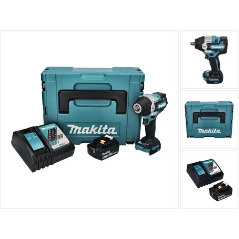 Makita DTW 700 RT1J Visseuse à chocs sans fil 18 V 700 Nm 1/2" XPT Brushless + 1x Batterie 5,0 Ah + Chargeur + Makpac
