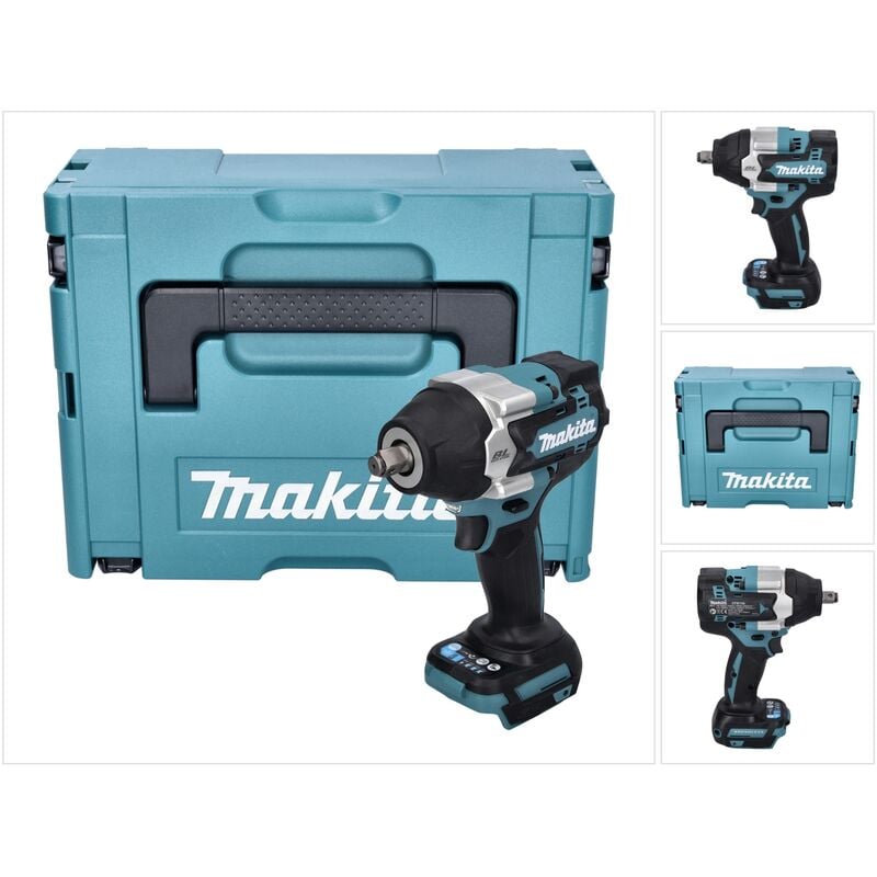 Dtw 700 zj Clé à choc sans fil 18 v 700 Nm 1/2'' xpt Brushless + Makpac - sans batterie, sans chargeur - Makita