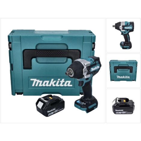 Makita DTW 701 G1J Akku Schlagschrauber 18 V 700 Nm 1/2" XPT Brushless + 1x Akku 6,0 Ah + Makpac - ohne Ladegerät