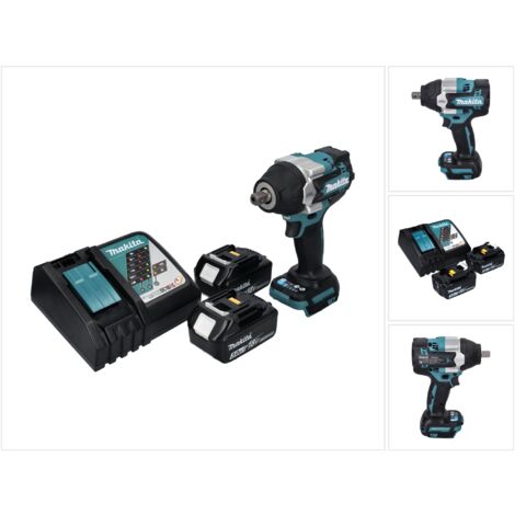 Makita DTW 701 RF Clé à choc sans fil 18 V 700 Nm 1/2'' XPT Brushless + 2x batterie 3,0 Ah + chargeur