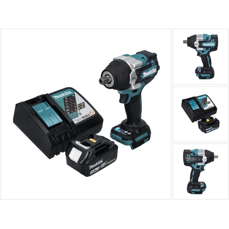 Dtw 701 RF1 Clé à choc sans fil 18 v 700 Nm 1/2'' xpt Brushless + 1x batterie 3,0 Ah + chargeur - Makita