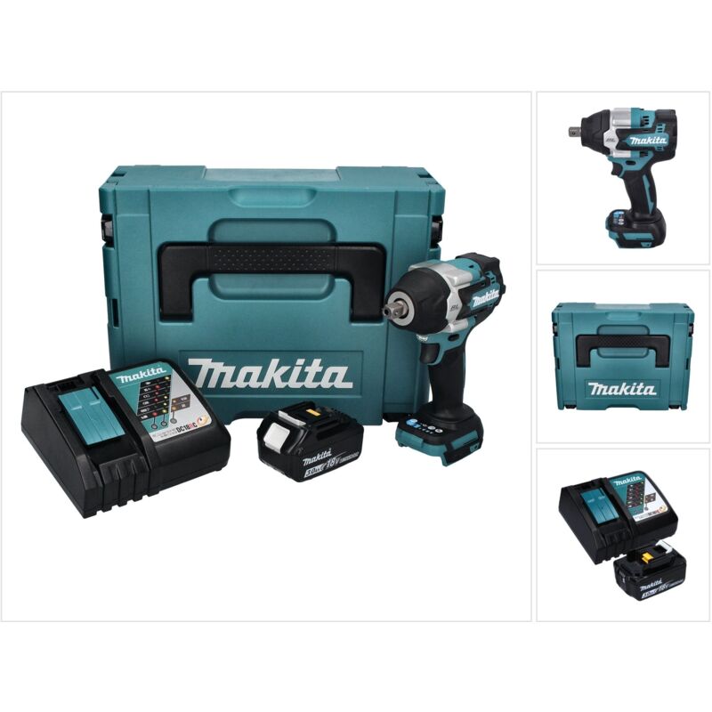 Dtw 701 RF1J Clé à choc sans fil 18 v 700 Nm 1/2'' xpt Brushless + 1x batterie 3,0 Ah + chargeur + Makpac - Makita