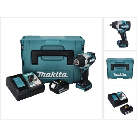 Makita DTW 701 RT1J Akku Schlagschrauber 18 V 700 Nm 1/2" XPT Brushless + 1x Akku 5,0 Ah + Ladegerät + Makpac