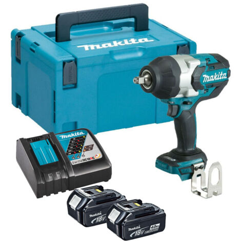 Makita DTW1002RMJ 18V Brushless Impact Wrench - 2 x 4Ah Batteries, Charger &amp Makpac 2 Case