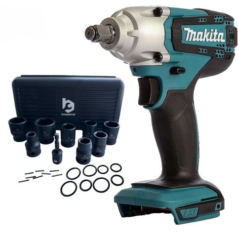 Makita DTW190Z 18v Cordless LXT 1/2"" Impact Wrench Scaffolders + 9PC Socket Set