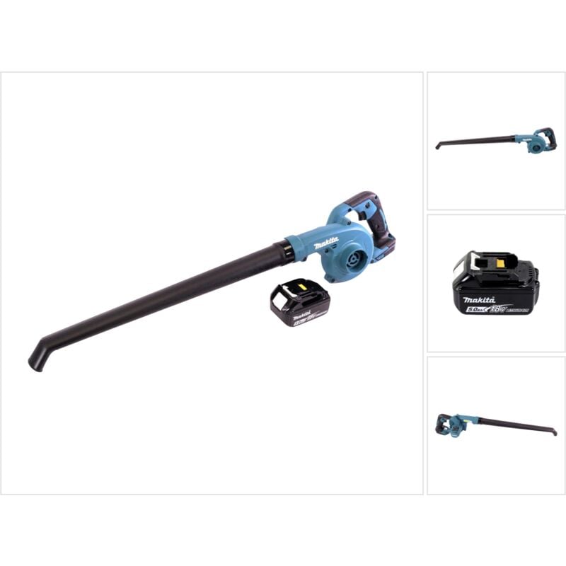 Dub 186 T1 Souffleur de feuilles sans fil 18 v + 1x batterie 5,0 Ah - sans chargeur - Makita