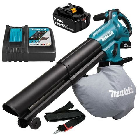 Makita DUB187T002 18V LXT Brushless Cordless Garden Leaf Blower Vacuum + 5ah