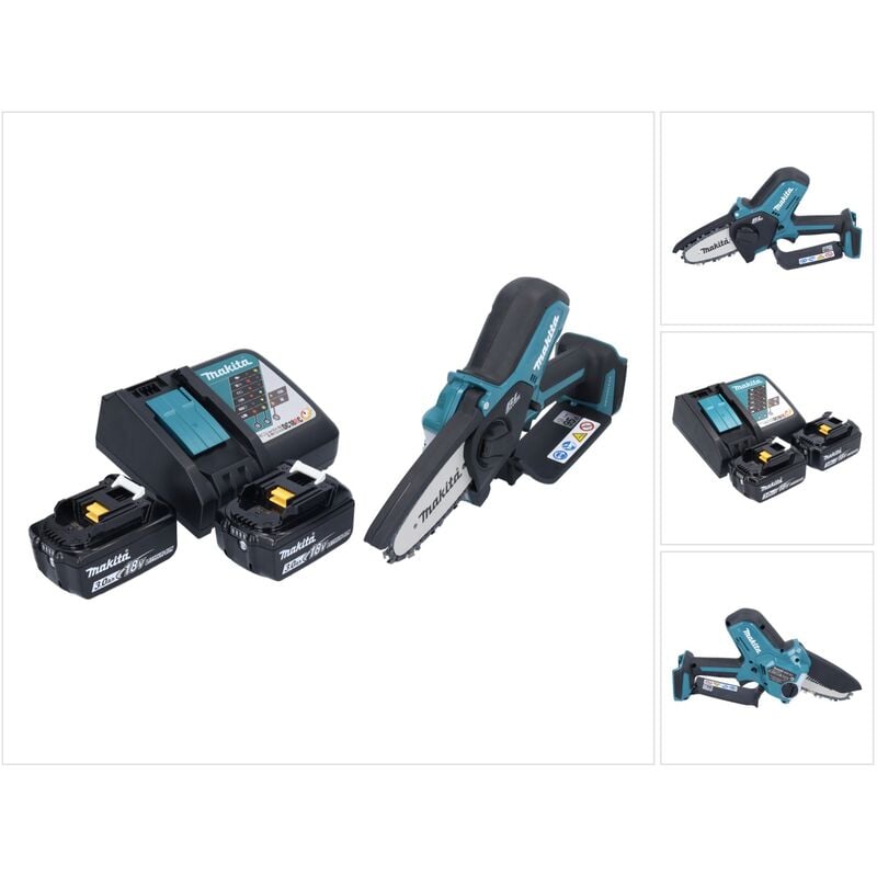 Duc 101 rf Trononneuse d'elagage sans fil 18 v 10 cm Brushless + 2x batterie 3,0 Ah + kit chargeur - Makita