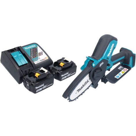 Makita DUC 101 RG201 Akku Astsäge 18 V 10 cm Brushless + 2x Akku 6,0 Ah + Ladegerät