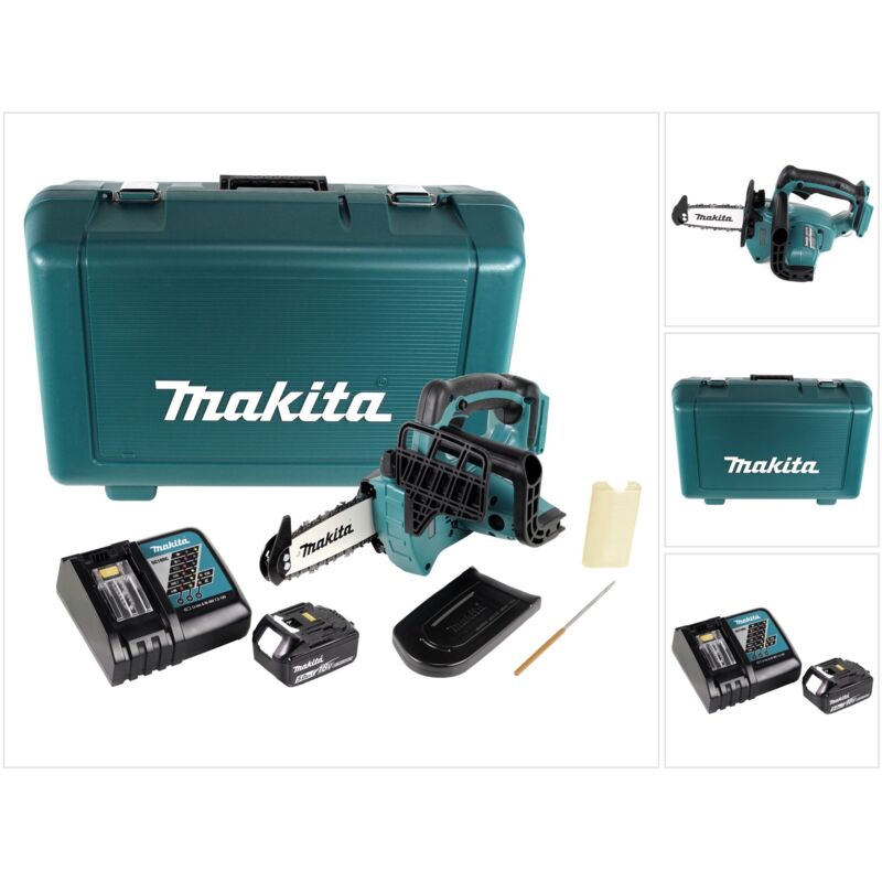 Duc 122 RT1E tronçonneuse à chaîne sans fil 18V 1/4'' 115mm + 1x batterie 5,0Ah + chargeur + coffret - Makita