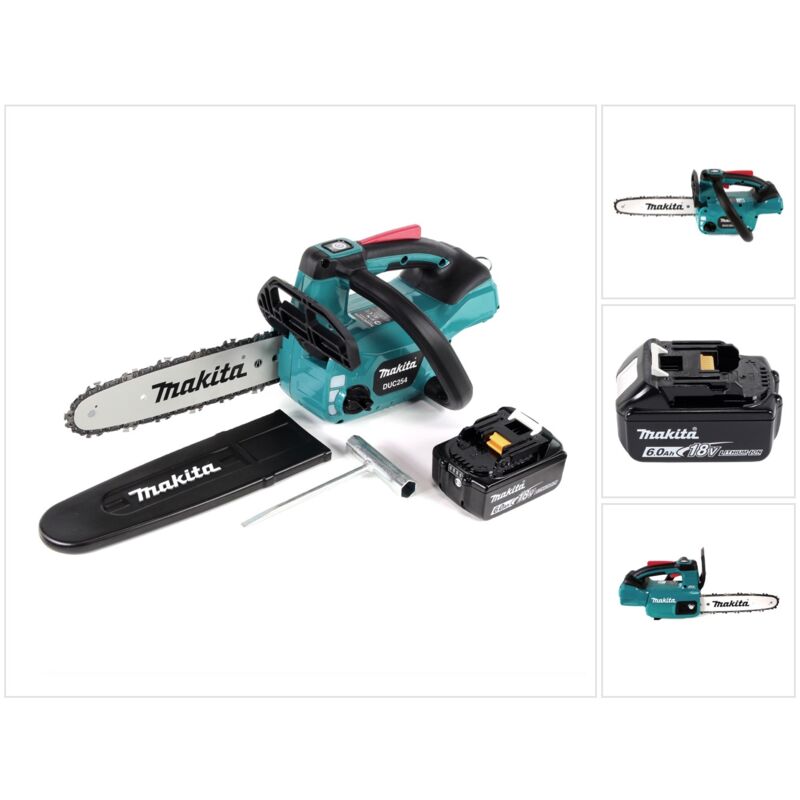 

Makita DUC 254 G1 Motosierra a batería 18V / 25 cm + 1x Batería BL1860 6,0 Ah - Sin cargador incluido