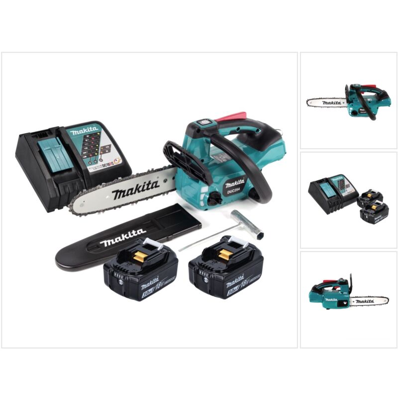 

Makita - DUC 254 RF Motosierra a batería 18V / 25 cm + 2x Batería BL1830 3,0 Ah + Cargador DC 18 RC