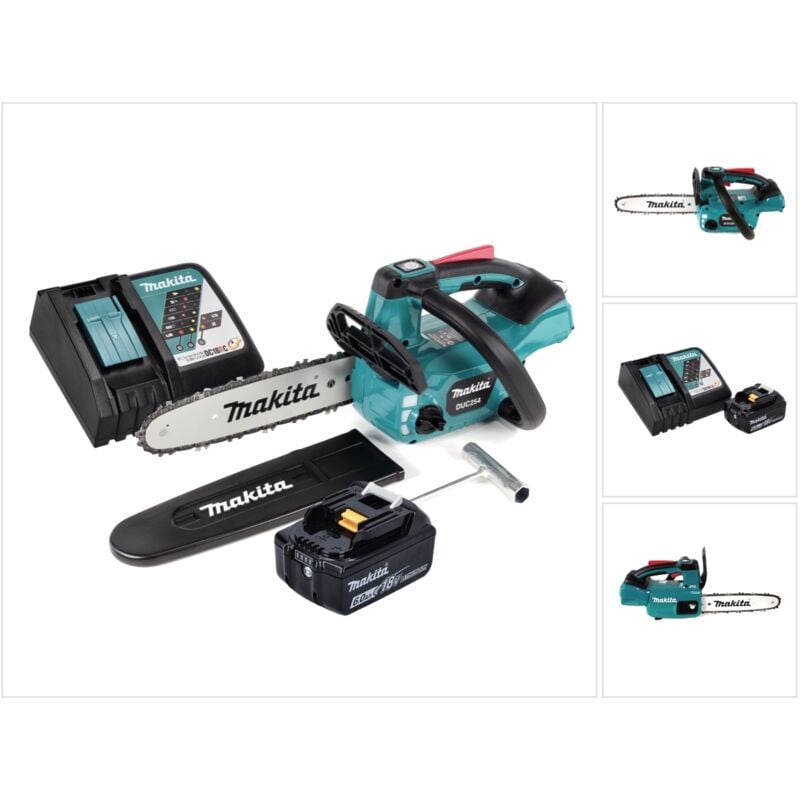 Duc 254 RG1 18 v Motosega brushless a batteria 25 cm + 1x Batteria 6,0 Ah + Caricatore rapido dc 18 rc - Makita