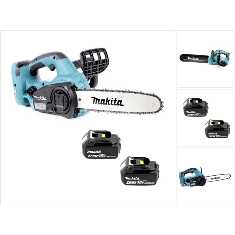 Makita DUC 302 Z Motosega a batteria 2 x 18 V = 36 V Solo + 2x Batterie 4,0 Ah - senza caricatore