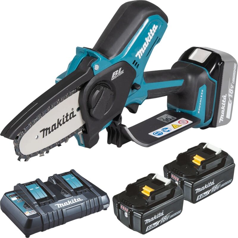 DUC101PTE Scie à élaguer sans fil 18V / 2x 5,0 Ah batterie + double chargeur - Makita