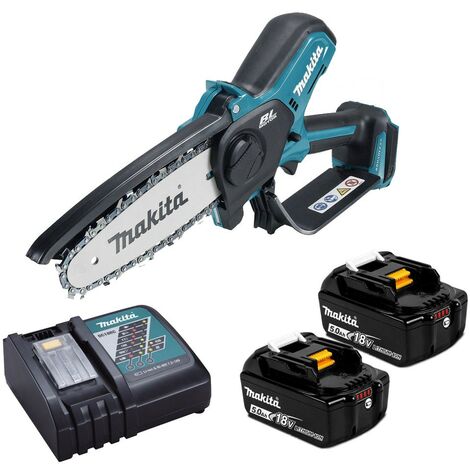 Makita DUC101Z Cordless Brushless Pruning 18V 100mm + 2 x 5AH Battery & Charger