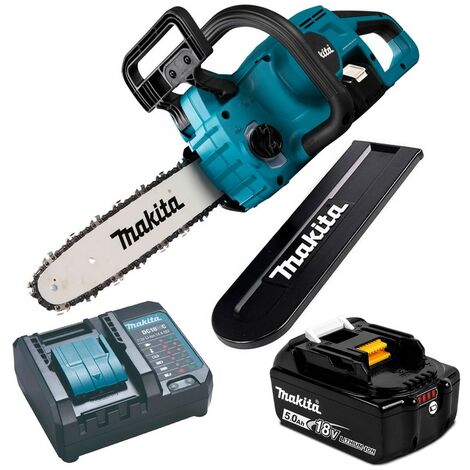 Makita DUC307ZX2 18v LXT Cordless Chainsaw Brushless 300mm 12"" 1x 5.0Ah Battery
