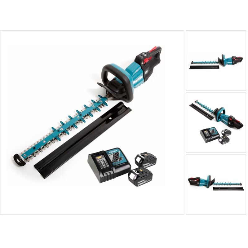 Duh 502 rg Taille-haie sans fil 50cm 18V + 2x Batteries 6,0 Ah + Chargeur - Makita