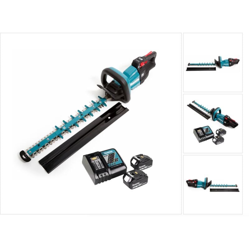 Duh 502 rt Taille-haie sans fil 18V 50cm + 2x Batteries 5.0 Ah + Chargeur - Makita