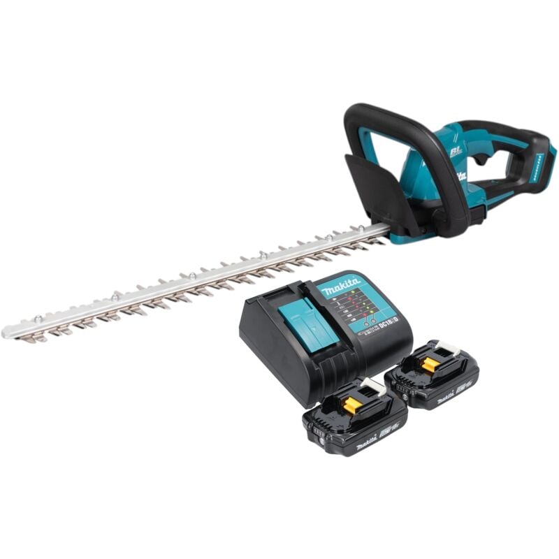 Duh 506 SA2 Taille-haies sans fil 18 v 50 cm Brushless + 2x batterie 2,0 Ah + chargeur - Makita