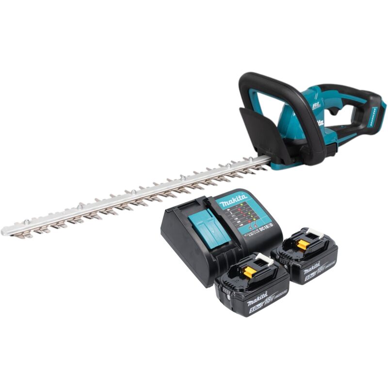 Duh 506 ST2 Taille-haies sans fil 18 v 50 cm Brushless + 2x batterie 5,0 Ah + chargeur - Makita