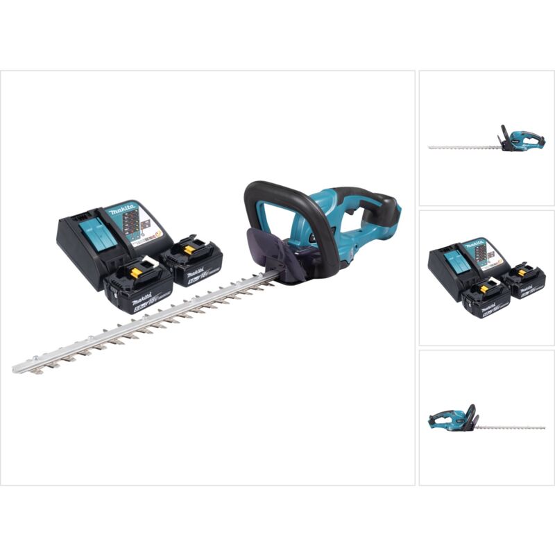 Duh 507 RT2 taille-haie sans fil 18 v 50 cm + 2x batterie 5,0 Ah + chargeur - Makita