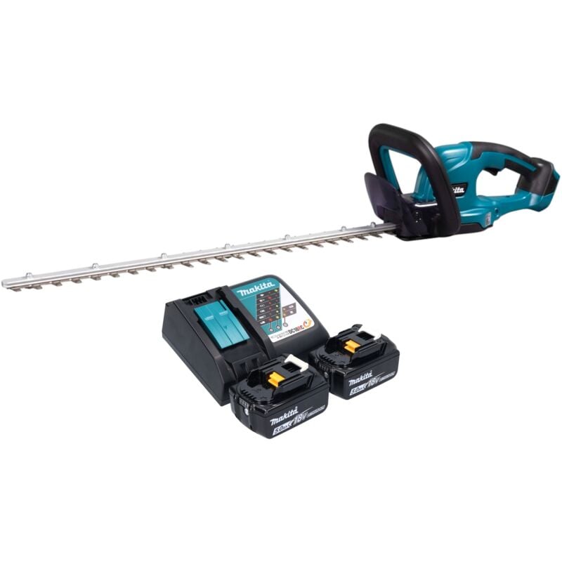 Duh 607 RT2 Taille-haies sans fil 18 v 60 cm + 2x batterie 5,0 Ah + chargeur - Makita