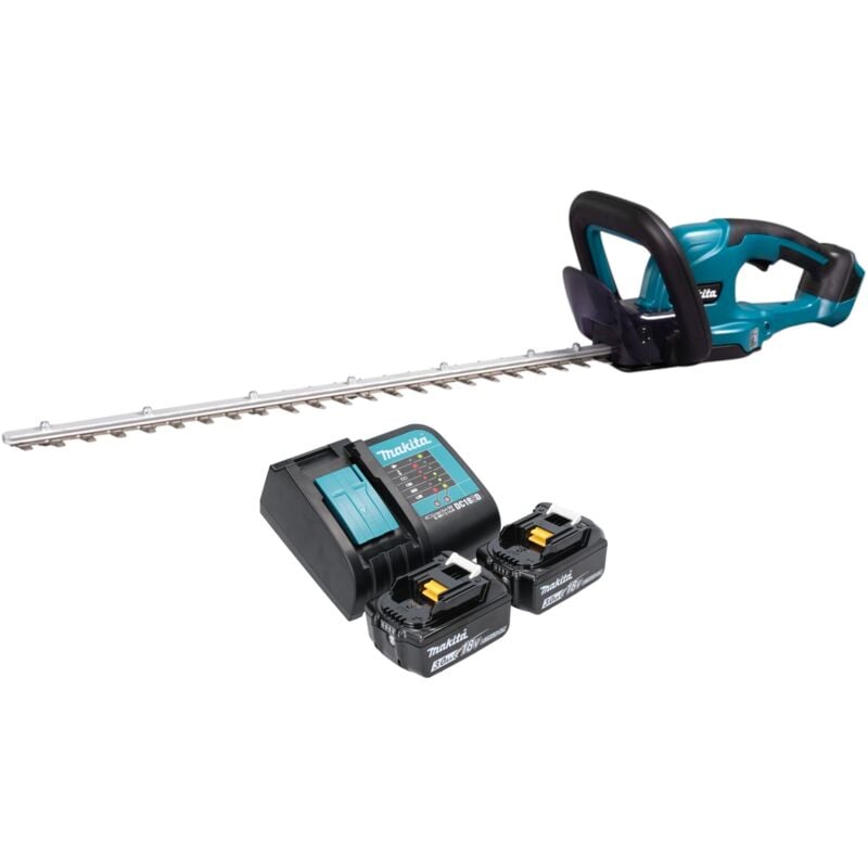 Duh 607 SF2 Taille-haies sans fil 18 v 60 cm + 2x batterie 3,0 Ah + chargeur - Makita