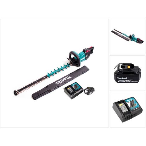 Makita DUH 751 RT1 Akku Heckenschere 18V 75 cm Brushless + 1x Akku 5,0Ah + Ladegerät
