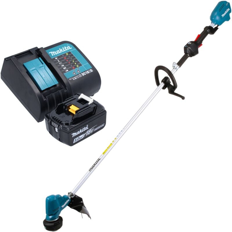 Dur 190 LSTX3 Coupe-bordures sans fil 18 v 300 mm Brushless + 1x batterie 5,0 Ah + chargeur - Makita