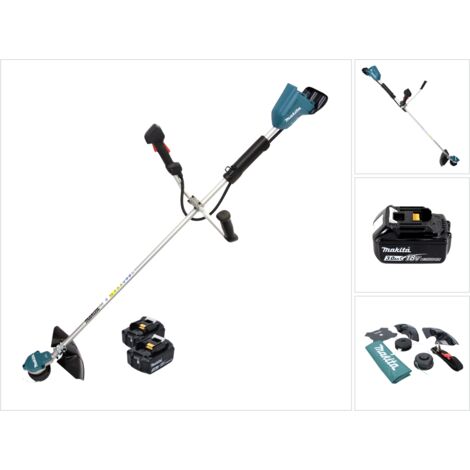 Makita DUR 368 AF Akku Freischneider 36 V ( 2 x 18 V ) Zweihandgriff Brushless + 2x Akku 3,0 Ah - ohne Ladegerät