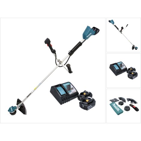 Makita DUR 368 ARF Akku Freischneider 36 V ( 2 x 18 V ) Zweihandgriff Brushless + 2x Akku 3,0 Ah + Ladegerät