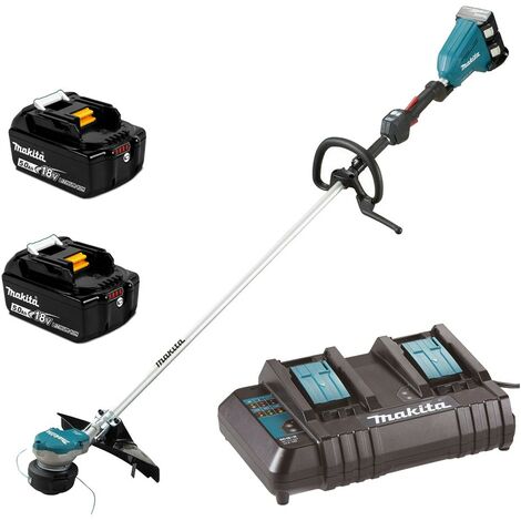 Makita DUR368LCT2 Twin LXT 18v 36v Li-Ion Brushless Brush Cutter 2 x 5.0ah