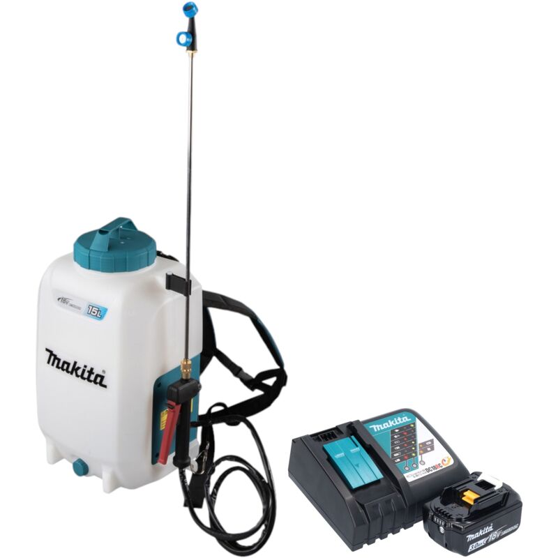 Makita - dus 158 rf Pulvérisateur à pression sans fil 18 v 15 l 5,0 bar + 1x batterie 3,0 Ah + chargeur