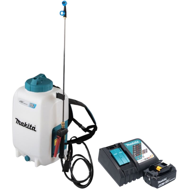 Makita - dus 158 rm Pulvérisateur à pression sans fil 18 v 15 l 5,0 bar + 1x batterie 4,0 Ah + chargeur