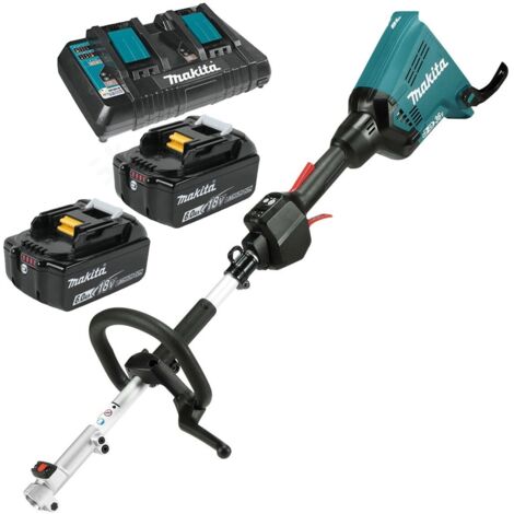 Makita DUX60PG2 Twin 18v LXT Multi Function Power Head Kit - 2 x 6.0ah Batteries & Twin Charger