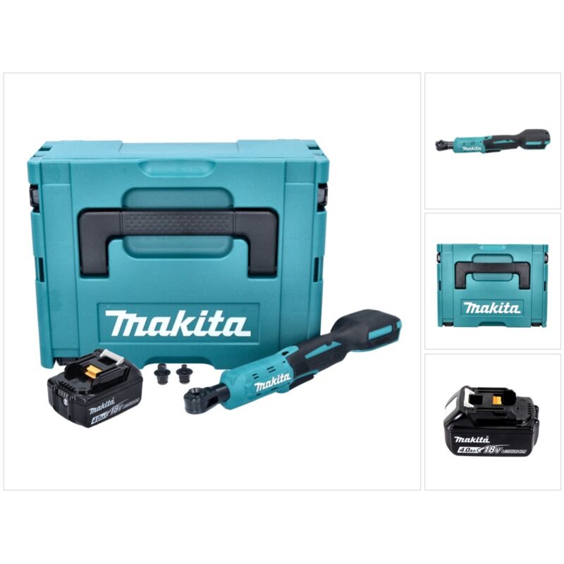 Dwr 180 M1J Visseuse à cliquet sans fil 18 v 47,5 Nm 1/4'' 3/8'' + 1x batterie 4,0 Ah + Makpac - sans chargeur - Makita