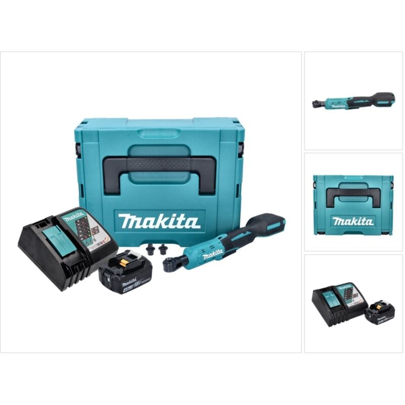 Dwr 180 RM1J Visseuse à cliquet sans fil 18 v 47,5 Nm 1/4'' 3/8'' + 1x batterie 4,0 Ah + chargeur + Makpac - Makita
