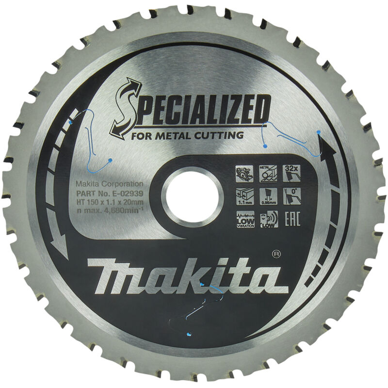 Makita E-02939 Kreissägeblatt Tct Efficut 150x20mm 32T Metall