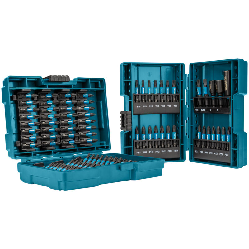 E-03109 90 Piece Black Impact Torsion Screwdriver Bit Set High Durability - Makita