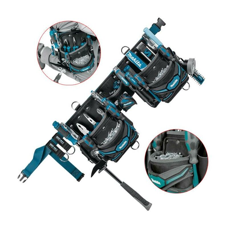 E-05169 3 Pouch Super Heavyweight Duty Tool Belt Set + Strap Loop System - Makita