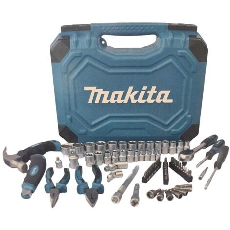 Makita E-10899 76 Piece Maintenance Kit Hand Tool Socket Set Wrench Plier Hammer
