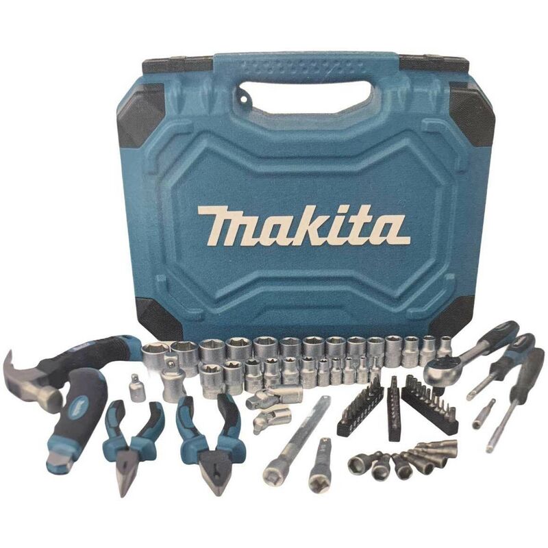 E-10899 76 Piece Maintenance Kit Hand Tool Socket Set Wrench Plier Hammer - Makita